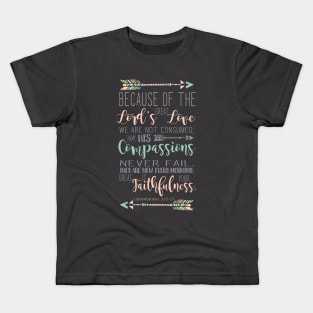 Lamentations 3:22-23 Bible Verse Kids T-Shirt